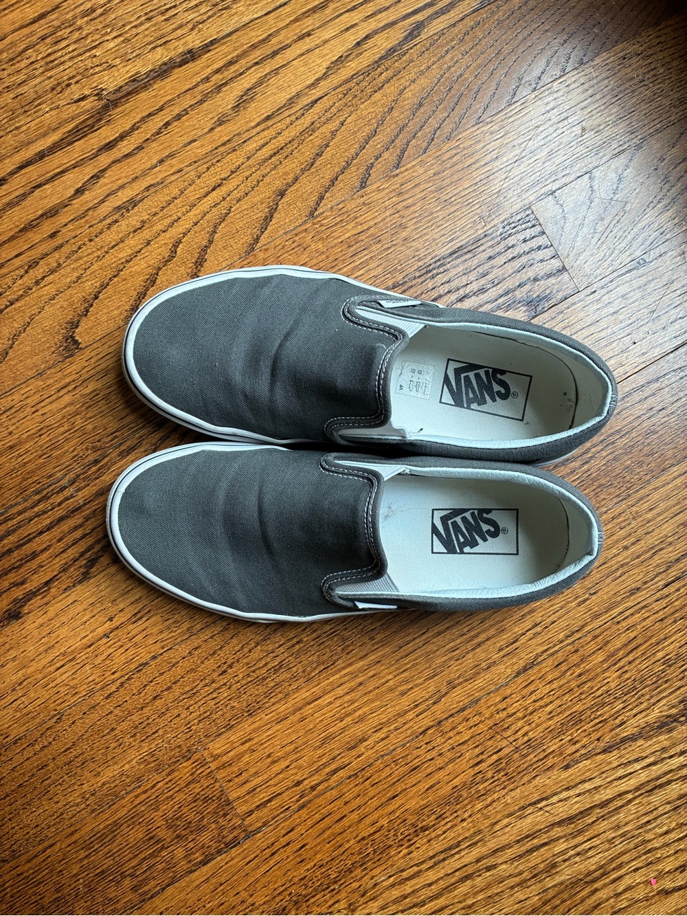 Vans Men's Slip-On Canvas Sneakers in Charcoal